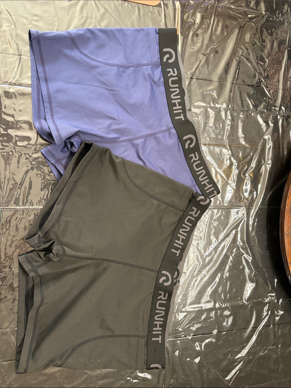 Women’s Performance Shorts — Black and Purple